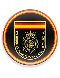 Aimant Corps national de la police espagnole CNP, fond...