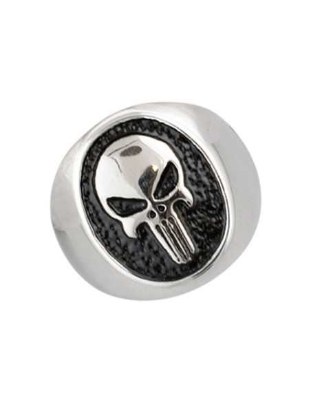 Bague tête de mort en acier finition...