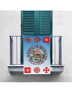 Bannière Médiévale Chevaliers et Croix des Templiers... 2