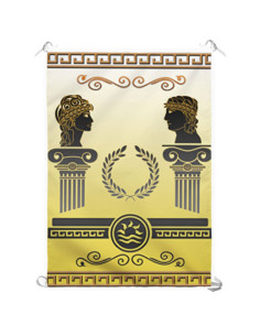 Bannière des dieux grecs (70x100 cm.)