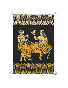 Bannière de repos et de loisirs en Grèce classique (70x100 cms.)