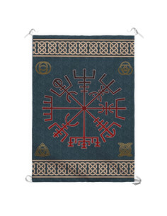 Bannière de symbole Vegvisir Viking (70x100 cms.)