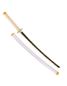 Épée d'Anime Cosplay en Bois, Agatsuma Zenitsu Samurai Épée, Jouets pour  Enfants, Fan d'Anime, The Special Couteau of Demon Slayer Jaune Couteau  Katana