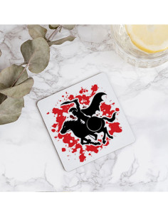 Sous-verre en bois Spartan Warrior, 9 cm. 2