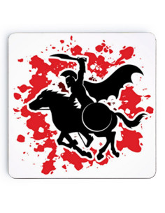 Sous-verre en bois Spartan Warrior, 9 cm.