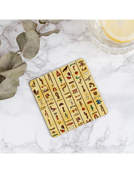 Sous-verres en bois hiéroglyphiques...