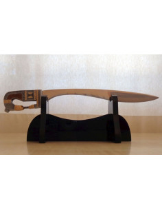 Mini-épée Falcata Ibera avec support de bureau, 24 cm.