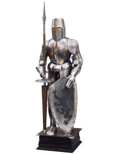 Armure naturelle avec bouclier et lance 2