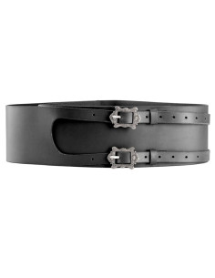 Ceinture en cuir de pirate avec deux boucles