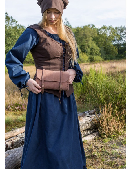 Corsage médiéval modèle Tilda, marron