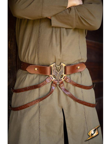 Elven Fantastic Belt en cuir marron