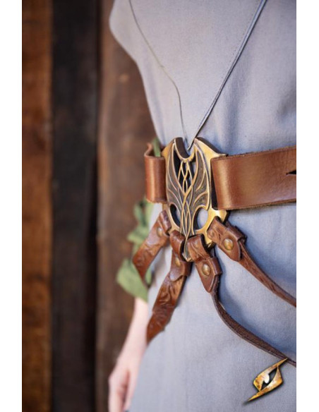 Elven Fantastic Belt en cuir marron