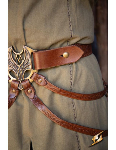 Elven Fantastic Belt en cuir marron
