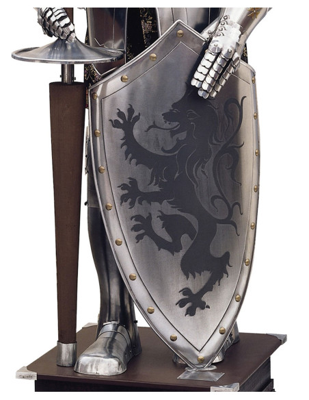 Armure naturelle avec bouclier et lance