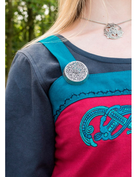 Robe tablier Viking Hilja rouge avec...