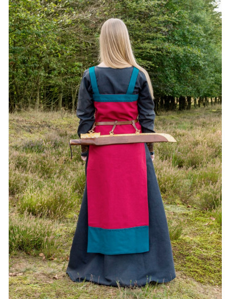 Robe tablier Viking Hilja rouge avec...