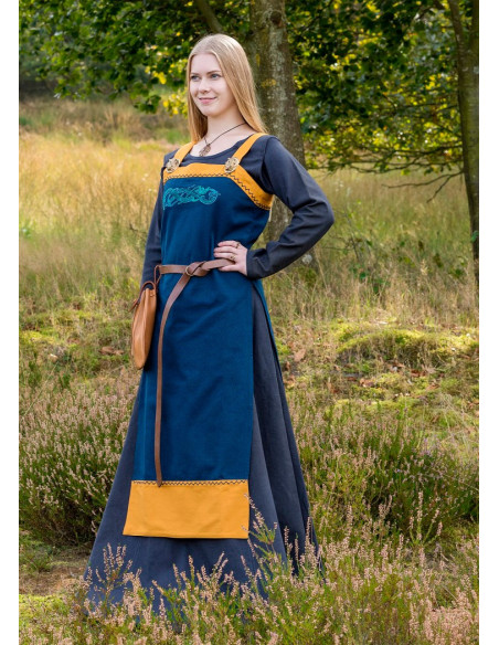 Robe tablier bleu Viking Hilja avec...