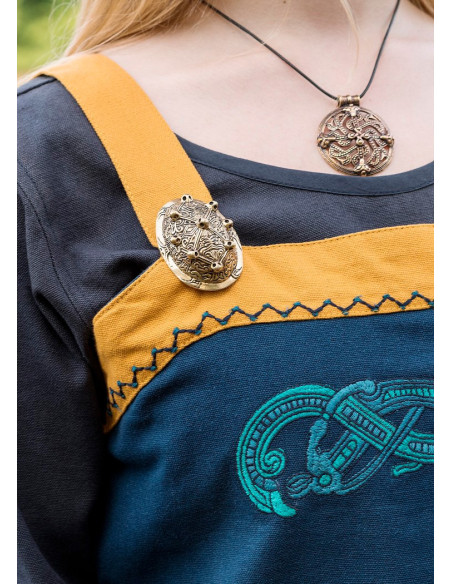 Robe tablier bleu Viking Hilja avec...