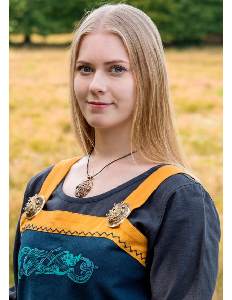 Robe tablier bleu Viking Hilja avec...