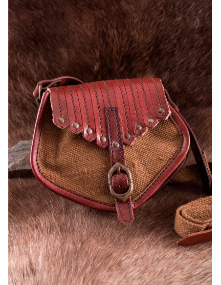 Sac Viking en toile et cuir