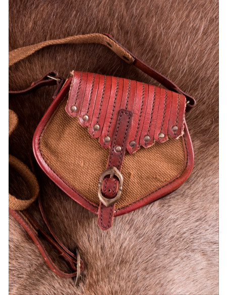 Sac Viking en toile et cuir