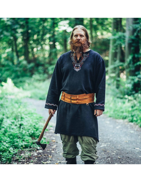 Tunique viking avec broderie Freki,...