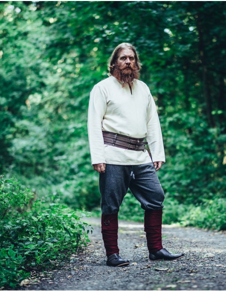 Tunique viking Ivar, blanc naturel