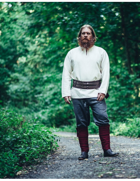 Tunique viking Ivar, blanc naturel