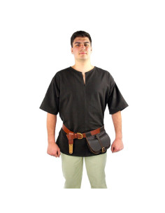 Tunique viking manche courte Olaf, marron