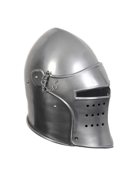 Bacinet de guerrier médiéval, avec...