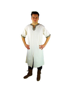 Tunique viking manche courte Richard, blanc naturel