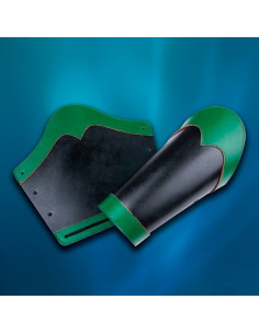 Brassards de chasseur médiéval, noir-vert