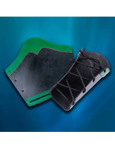 Brassards de chasseur médiéval, noir-vert 2