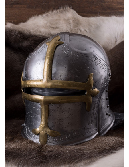 Casque Sallet d'archer avec visière,... Casque Sallet d'archer avec visière,...
