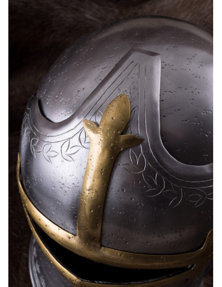 Casque Sallet d'archer avec visière,... Casque Sallet d'archer avec visière,...