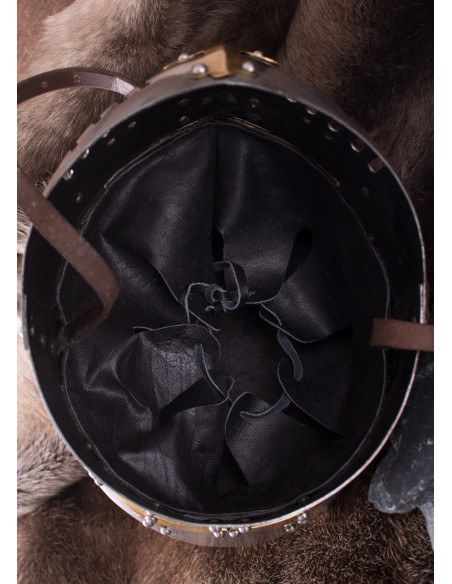 Casque croisé avec garnitures en...