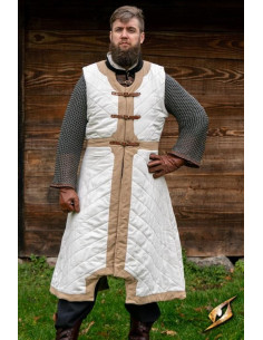 Crevette matelassée Dastán en blanc-beige