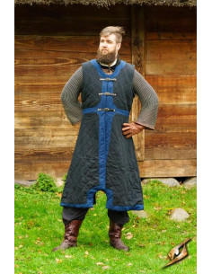 Gambison rembourré Dastan en bleu-noir