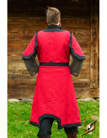 Crevette matelassée Dastan en rouge-noir