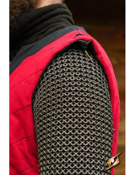 Crevette matelassée Dastan en rouge-noir