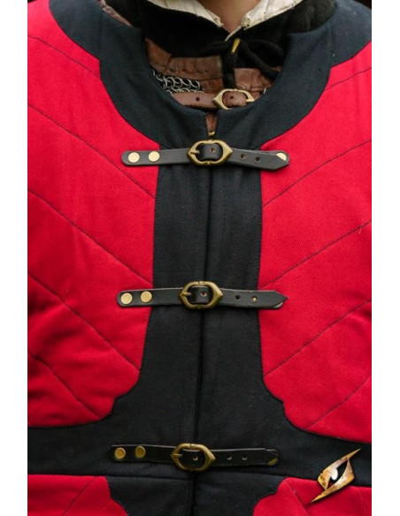 Crevette matelassée Dastan en rouge-noir