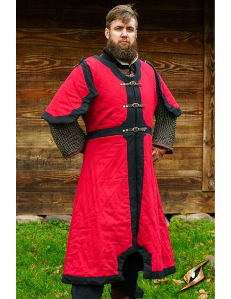 Crevette matelassée Dastan en rouge-noir