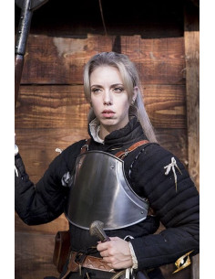 Cuirasse médiévale d'écuyer, finition polie