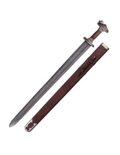 Sabre scandinave époque Vendel en acier Damas, finition...