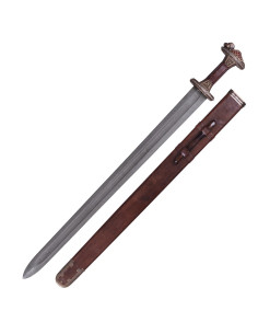 Épée scandinave époque Vendel en acier Damas, finition...