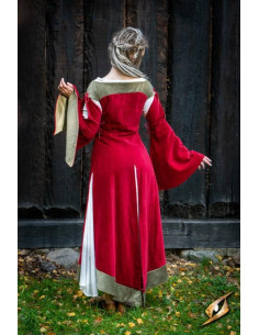 Robe médiévale Reine Isobel, couleur rouge 2