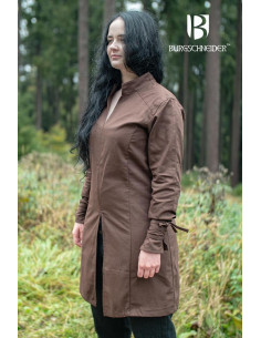 Tunique médiévale pour femme Theresa, couleur marron