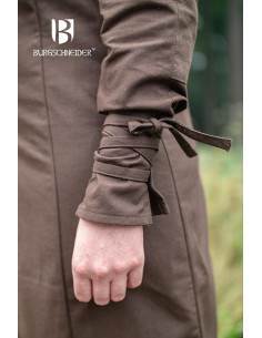 Tunique médiévale pour femme Theresa, couleur marron 2