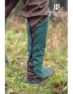 Grèves médiévales en coton Nares, couleur verte 2