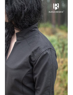 Tunique médiévale pour femme Theresa, couleur noire 2